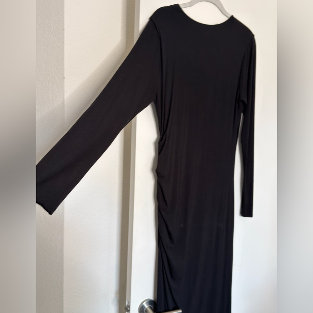 Good American Gathered Side Long Sleeve Dress - Picture 6 of 7